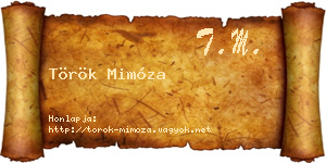 Török Mimóza névjegykártya
