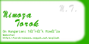 mimoza torok business card